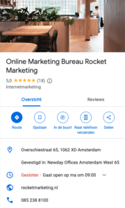 Lokale SEO en Google Mijn Bedrijfspagina Rocket Marketing