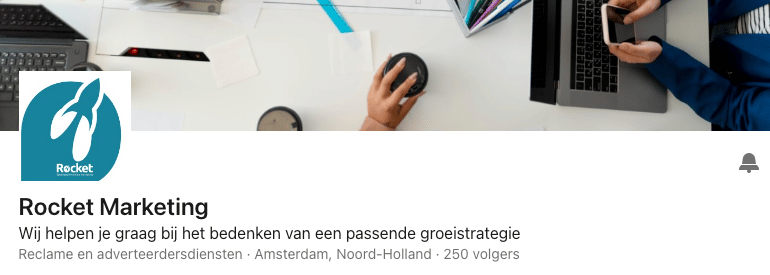 LinkedIn profiel van Rocket Marketing